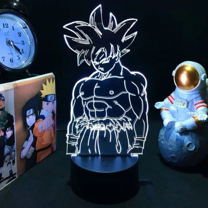 Dragon Ball Z Anime Figures 3D LED Light Childhood Desk Lamp Goku Figure Vegeta Gohan Anime Figures Room Decor Birthday Gift
