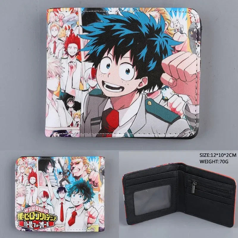 My Hero Academia Todoroki Shoto Men's Anime Wallet Midoriya Izuku PU Leather Purse