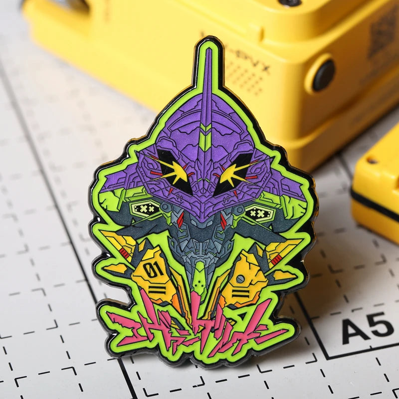 Animation peripheral accessories pendant Neon Genesis Evangelion brooch Unit 1 EVA01 badge ins jewelry pin refrigerator magnet