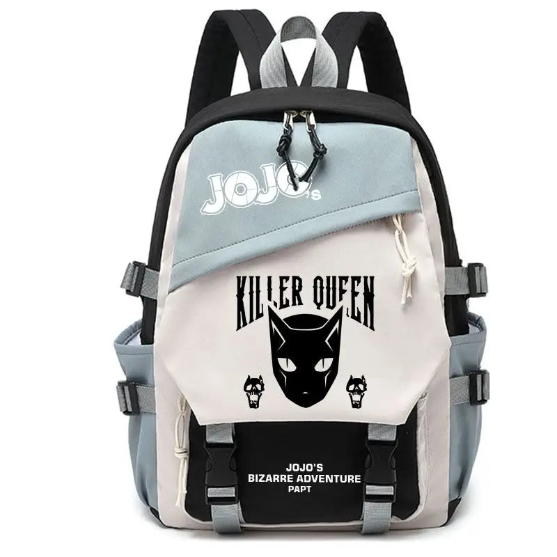 Kujō Jōtarō Anime JoJo's Bizarre Adventure Backpack Student School Bag Canvas Teens Outdoor Travel Backpack Fashion Gift