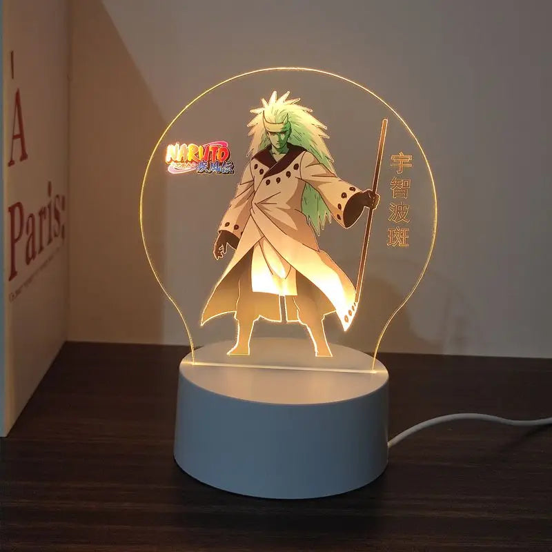 New Animation Naruto anime peripheral light-up stand night light Naruto Sasuke Uchiha Itachi Gaara Kakashi Tsunade holiday gift