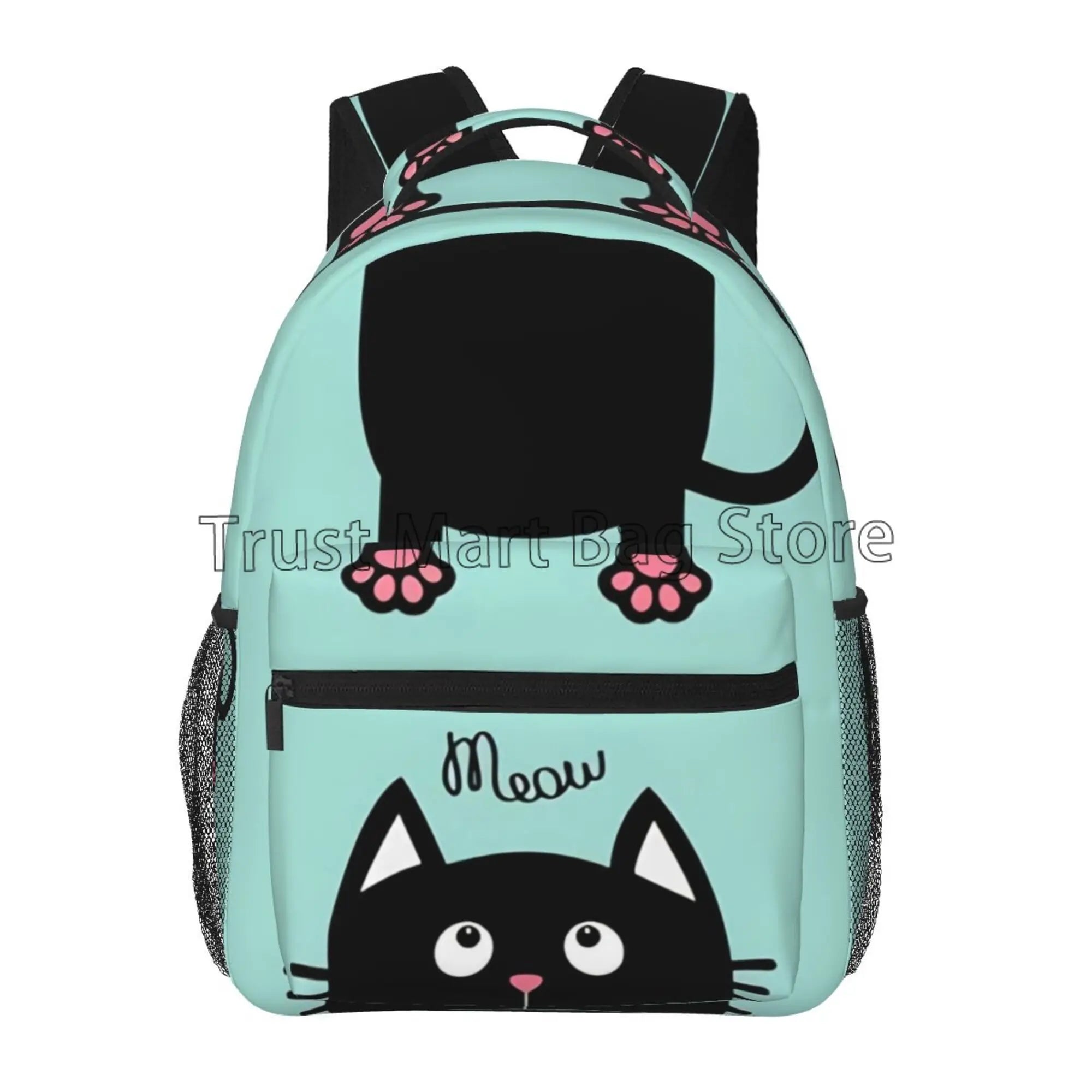 Anime Neko Atsume Women Backpack Mochila for Girls Boys Travel Rucksack Cute Cat Printing Shoulder Bag for Teenages