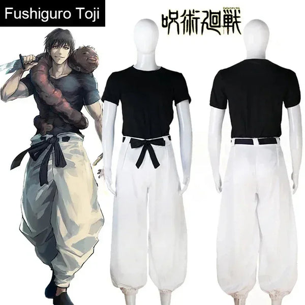 Anime Jujutsu Kaisen Toji Fushiguro Cosplay Costume – Sorcerer Killer Halloween Outfit & Wig