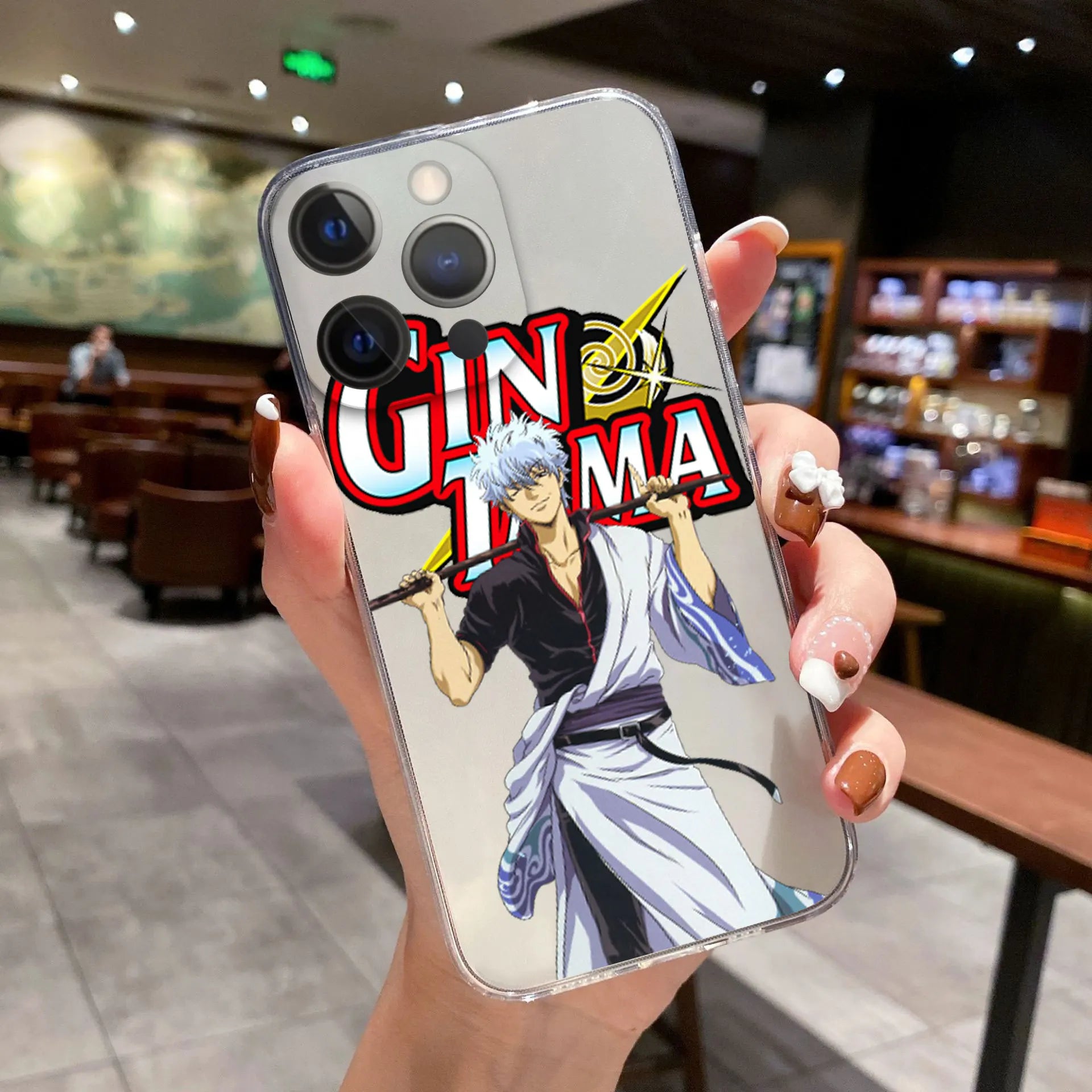 Comics Gintama Gintoki Sakata Phone Cover For iPhone 11 12 13 14 15 16 17 Pro Max 17AIR 16 Plus Clear Soft Silicone TPU Case
