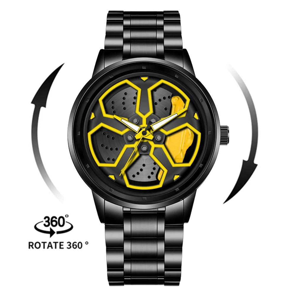 Naruto Anime - Sharingan Rotary Dial Watch – 3D Anime Quartz Waterproof Men’s Luxury Watch