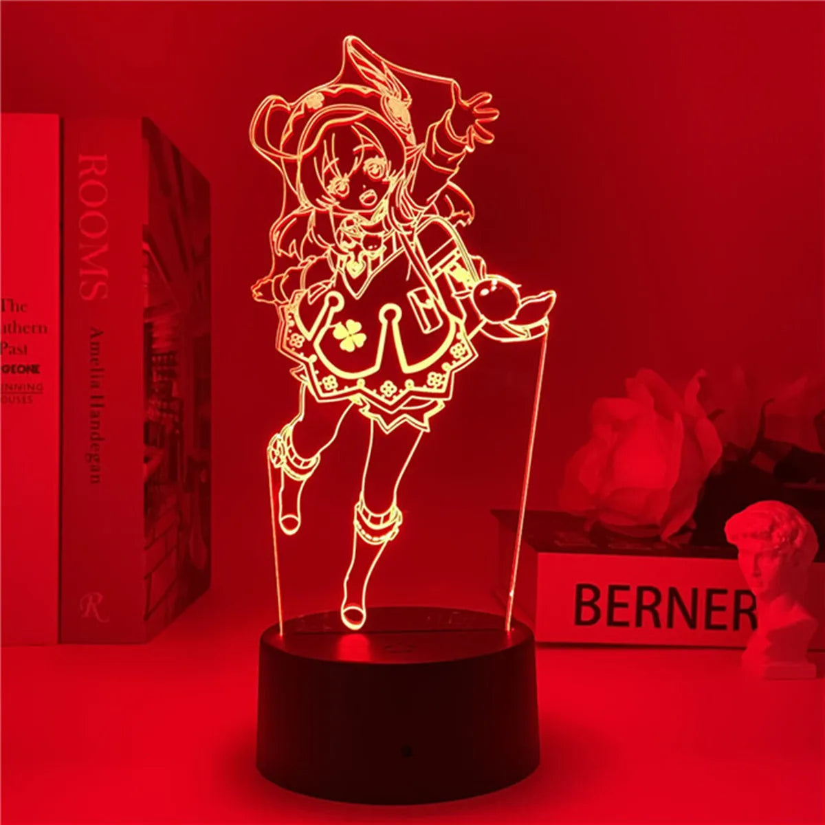 Newly Genshin Impact Night Light Yae Miko Game Figures Acrylic Stand Model 3D Table Lamp Kids Git Acrylic Bedside lamp