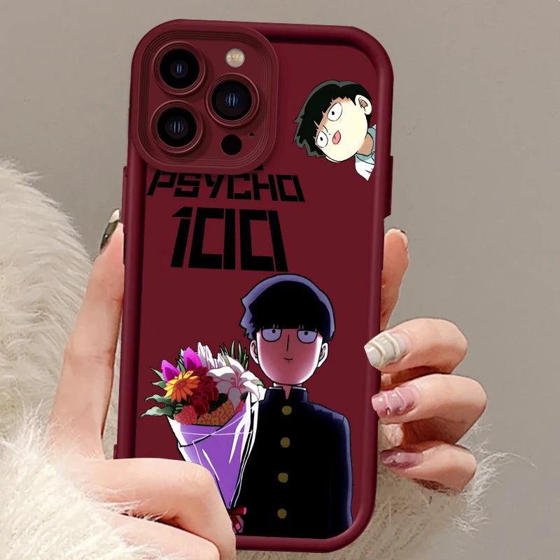 Mob Psycho 100 Anime Art Eye Ladder For Apple iPhone 15 14 13 12 11 XS XR X Pro Max Plus Funda Phone Case