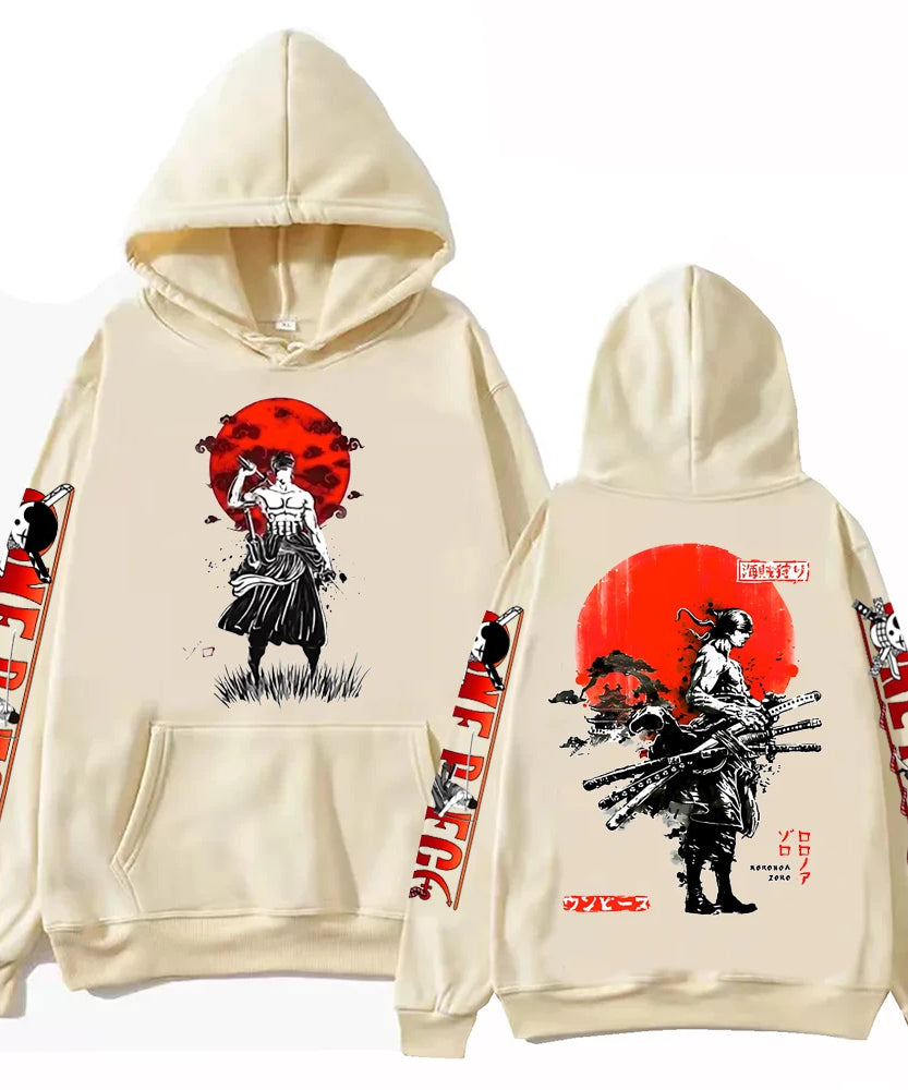 Hot Anime Zoro Hoodie Harajuku Hip Hop Pullover Tops Sweatshirt Gift