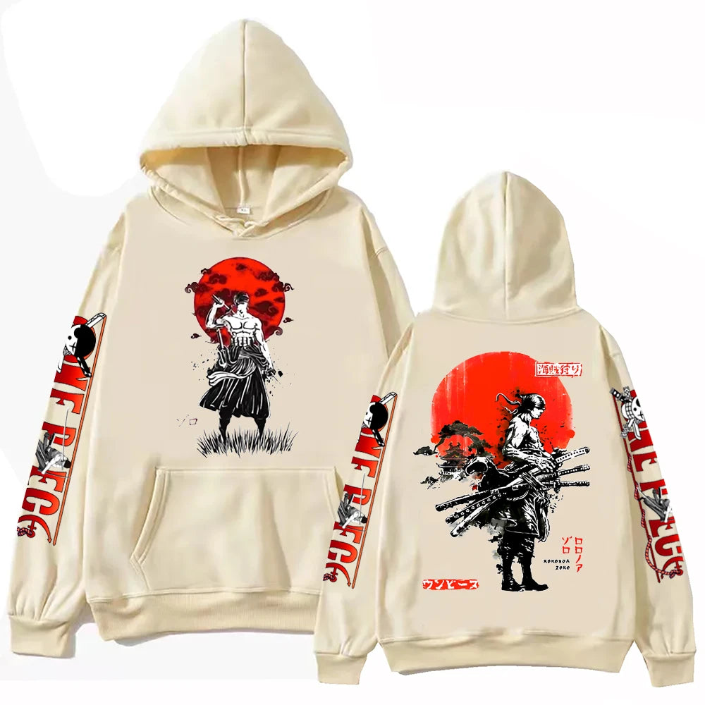 Hot Anime Zoro Hoodie Harajuku Hip Hop Pullover Tops Sweatshirt Gift