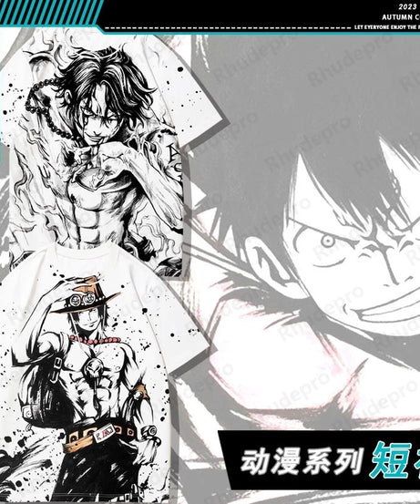 Luffy One Piece 3D Printed T-Shirt – Unisex Summer Anime Tee