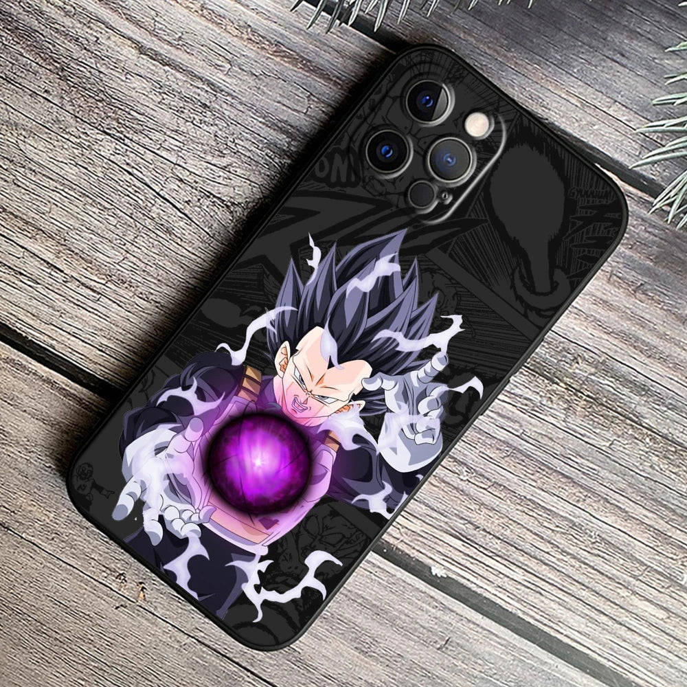 Son Goku Black TPU Case – Dragon Ball Anime iPhone 7–15 Pro Max