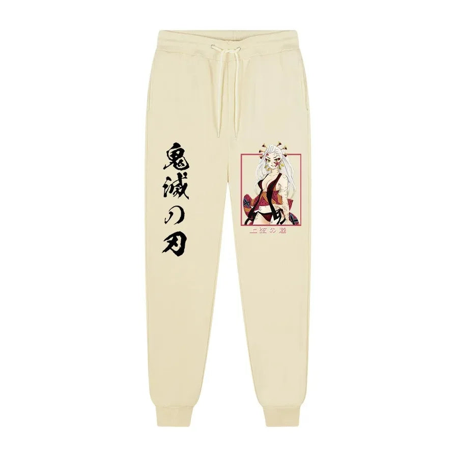 Anime Demon Slayer printed trousers men's comfortable fleece pants jogging men's trousers casual versatile sweatpants S-3XL