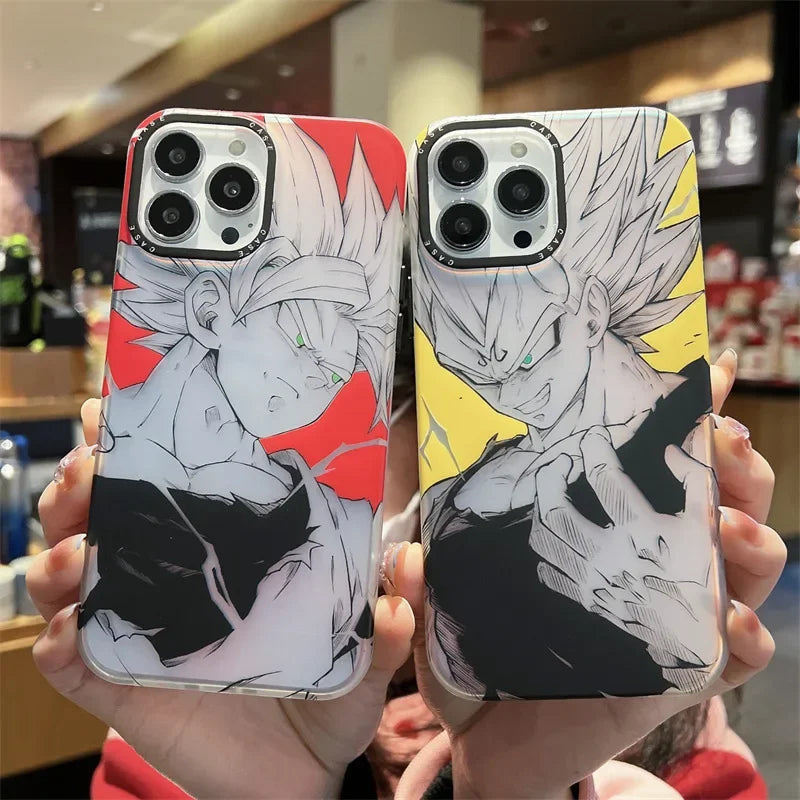 Dragon Ball Goku Phones Cases for IPhone 14 Pro Max Plus 11 12 13 Anime Super Saiyan Creative Shockproof Frosted Cover