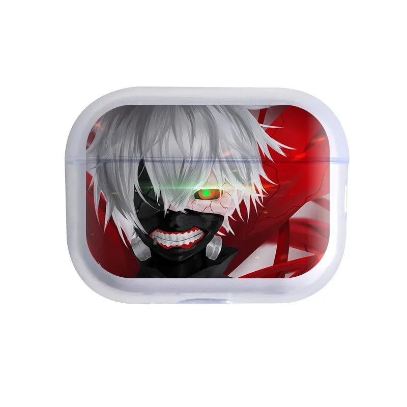 Tokyo Ghoul Anime Kaneki Ken Soft silicone TPU Case For AirPods Pro 1 2 3 4 Silicone Wireless Bluetooth Earphone Box Cover