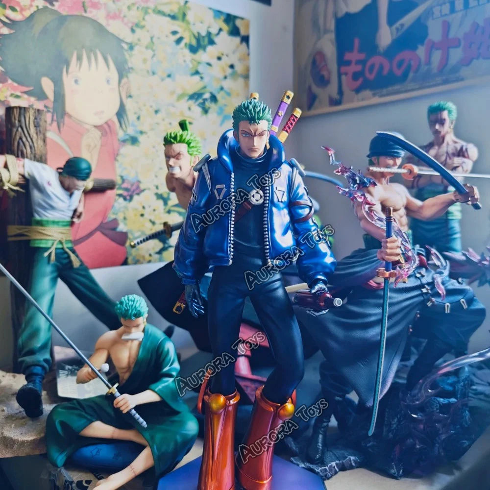 9.44in/24cm Anime One Piece Figure Egghead Zoro Figure PVC Action Figures Collection Model Toys