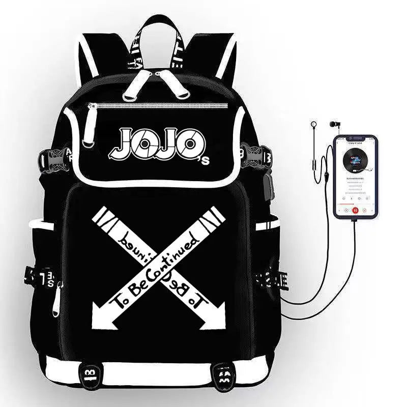 JoJo's Bizarre Adventure Anime Backpack Student School Shoulder Bag Large Capacity Youth Outdoor Travel Backpack Fashion Gift