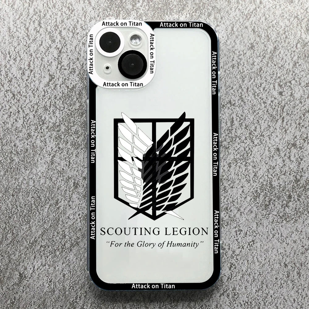 Anime Attack On Titan Phone Case For iPhone 17 16 15 14 13 12 11 Pro Max 17AIR 16Plus Clear Angel eyes Soft Silicone bumper Case
