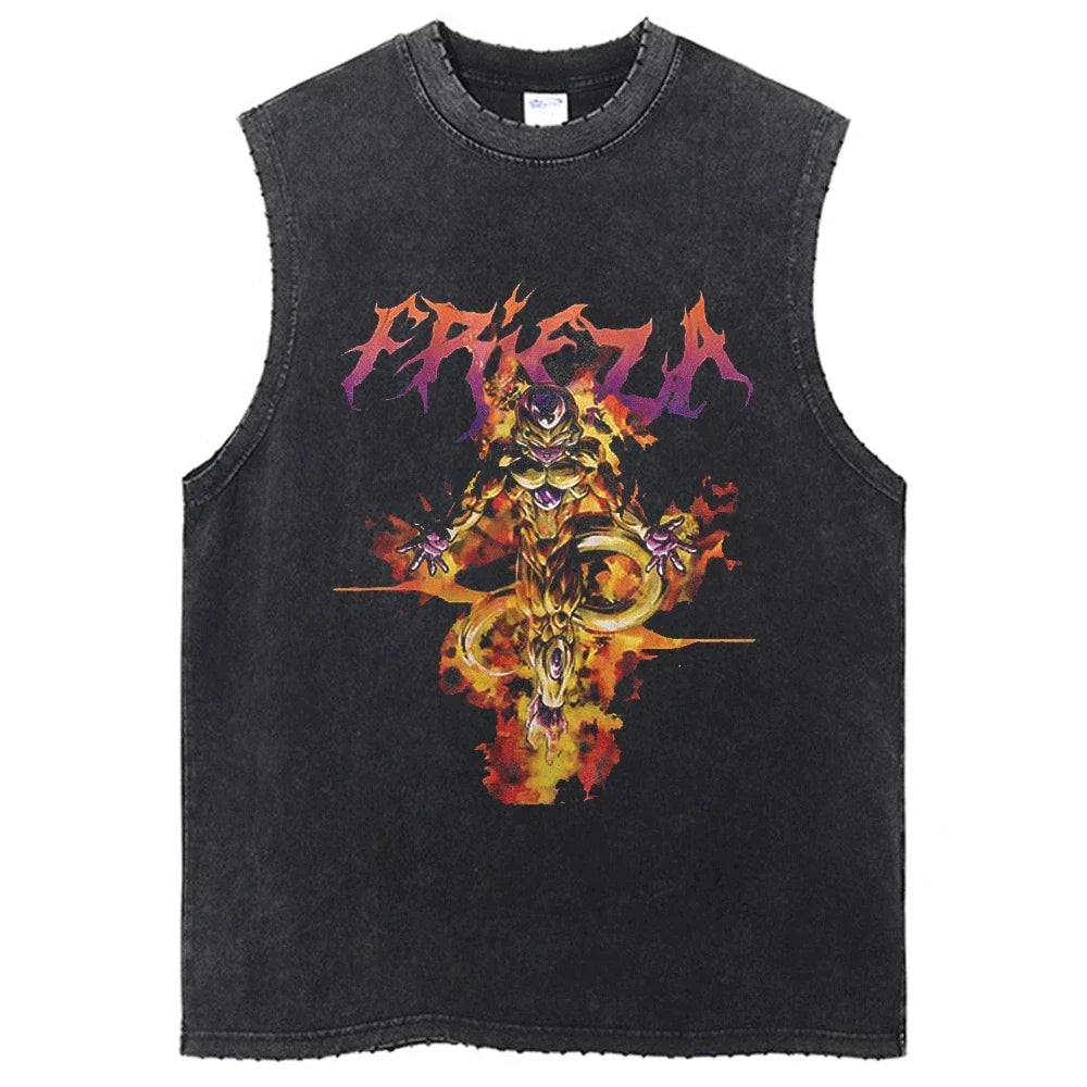 Vintage Dragon Ball Sleeveless Streetwear Tank – Harajuku Cotton Graphic Tee