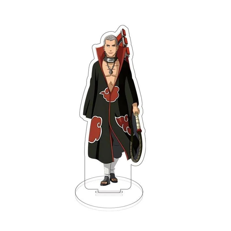 Anime Naruto Akatsuki Uchiha Itachi Stand Model Plate Acrylic Display Desk Decor Figure Decoration Keychain Friends Gift