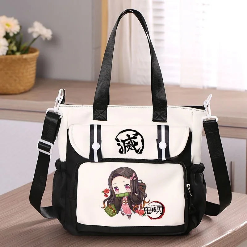 Anime Demon Slayer Kamado Tanjirou New Shoulderbag Men Women Crossbody Bags Student Fashion Large Capacity Handbag Holiday Gifts