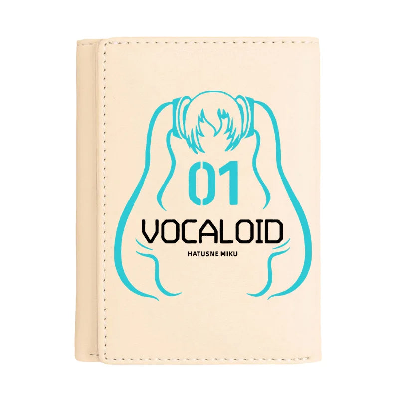 Hatsune Miku Anime Peripheral Zipper New PU Wallet Handsome Personality Boy Print Coin Purse Short Card Pack Holiday Gift