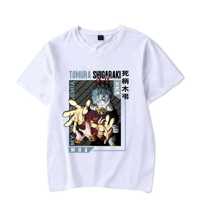 New Shigaraki Tomura Print T Shirts Women Men Casual Round Neck Tees Top Summer Cool Anime Loose Short Sleeve