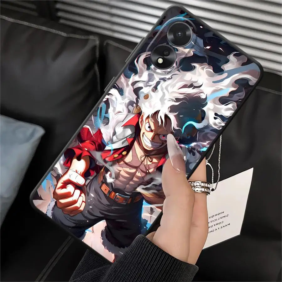 Case for Oppo A52 A12 A36 A53 A16 A33 A71 A9 A38 A17 A32 A73 A15 A32 A11 A37 A18 A31 A72 A54 Phone Cover Cool Luffy Anime