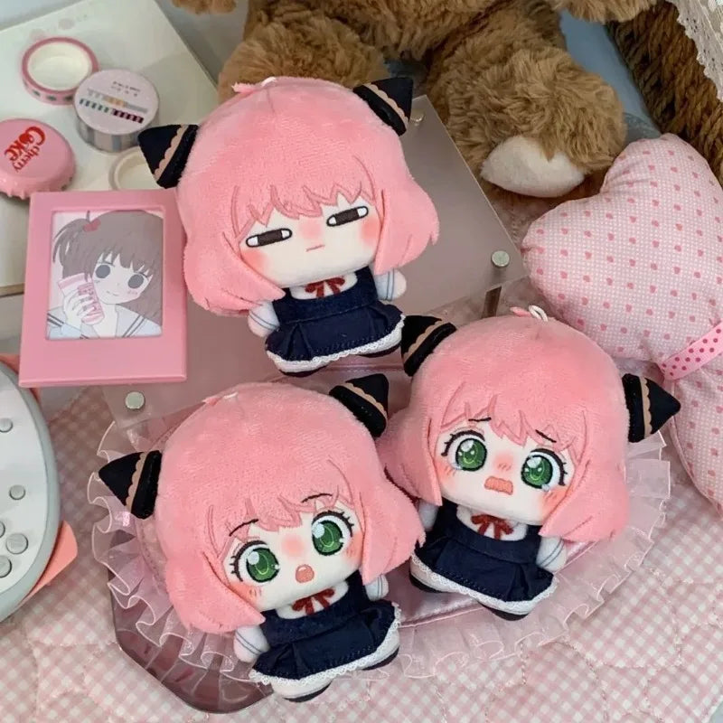 10cm Anime Spy X Family Anya Forger Cute Cotton Doll Fan Made Plush Toy Stuffed Doll Birthday Gift for Fans Decorative Supplies
