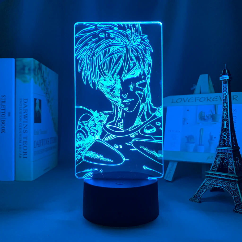 One Punch Man Saitama Figure Led Night Light Lamp for Home Decoration Nightlight Cool Manga Store Decor Ideas Table 3d Light