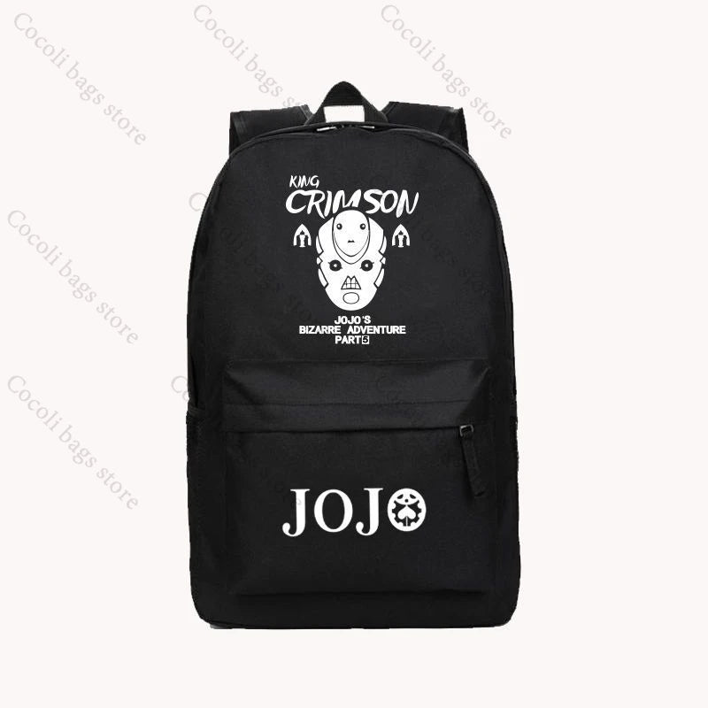 Anime JoJo's Bizarre Adventure Print Backpack School Bag Large Capacity School Backpack Oxford Teenage Youth Backpacks