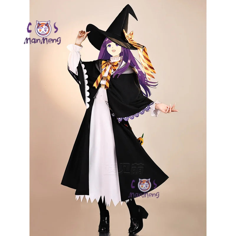 Frieren Fern Cosplay Costume Anime Frieren: Beyond Journey's End Halloween Gothic Dress Hat Cloak Women's Party New Uniform