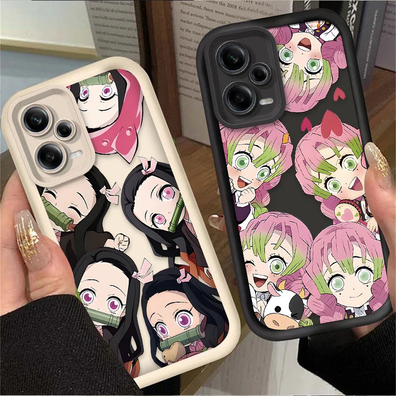Anime Demon Slayer Case For Xiaomi Redmi Note 13 14 12 11 Pro Plus 5G 14S 12S 11S 10S 10 9 Redmi 14C 13C 12C 12 4G Back Cover