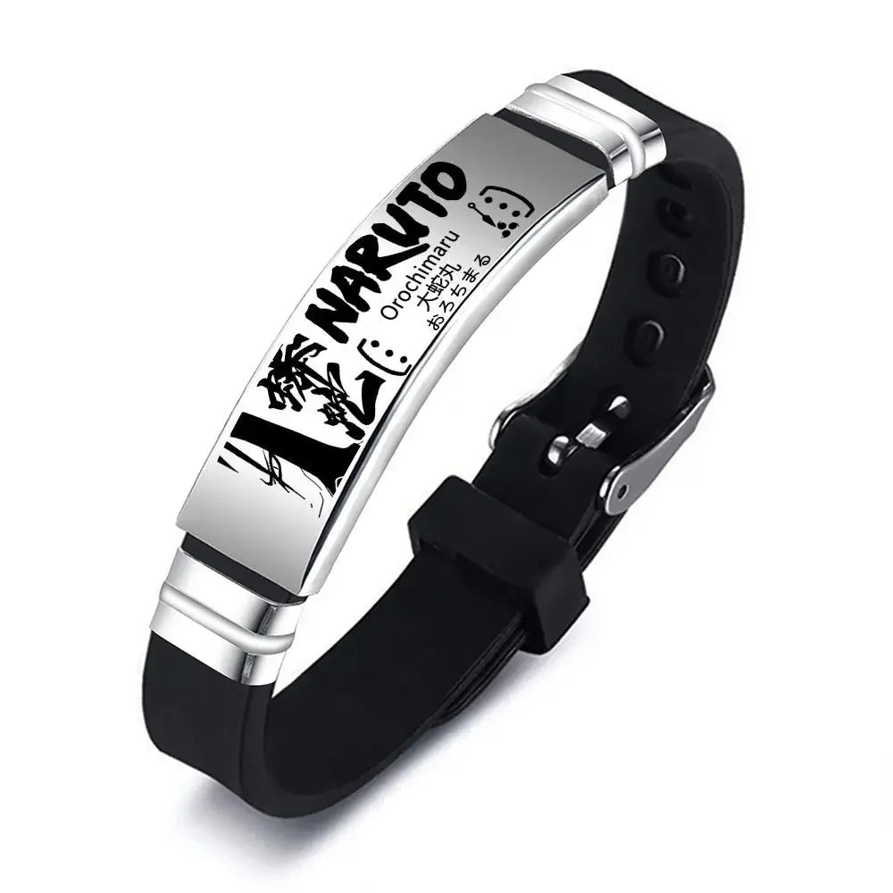 Naruto Kakashi Bracelet Stainless Steel Men's Women's Jewelry Pendant Charm Couple Bracelets for Lover Friend Women Gifts New