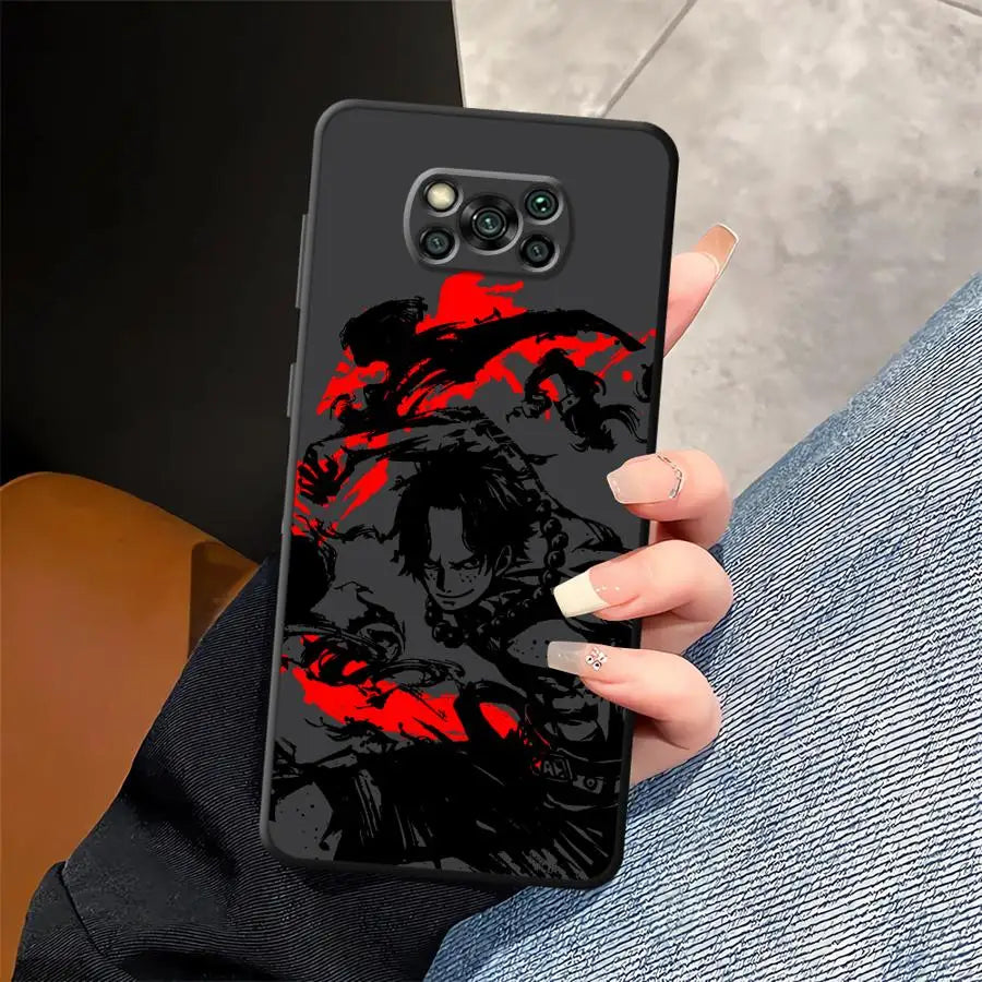 O-neS P-ieceS Cool Case for Xiaomi Poco F8 X3 X4 X5 X7 Pro F3 C50 C71 C61 M3 M4 M7 Pro C75 F1 M5 Black Soft Phone Cover