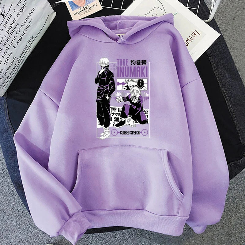 New Anime Inumaki Toge Print Hoodie Women Men Casual Tops Autumn And Winter Sweatshirts Long Sleeve Harajuku Pullover