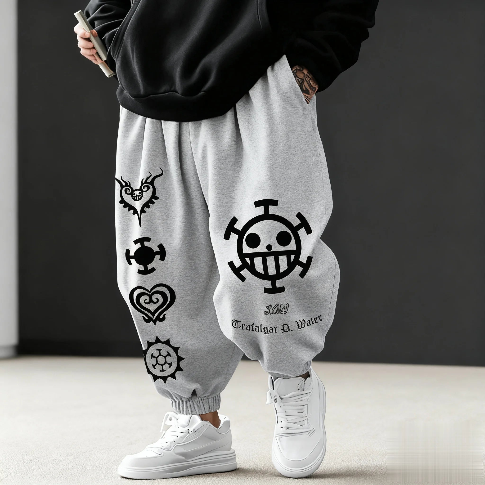 One Piece Anime Print Men's Loose Casual Sports Pants Streetwear Fashion Daily Wear Cotton Trousers Y2k Sweatpants Summer Autumn