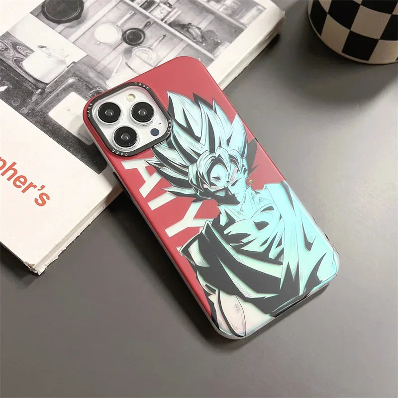 Dragon Ball Goku Phones Cases for IPhone 14 Pro Max Plus 11 12 13 Anime Super Saiyan Creative Shockproof Frosted Cover