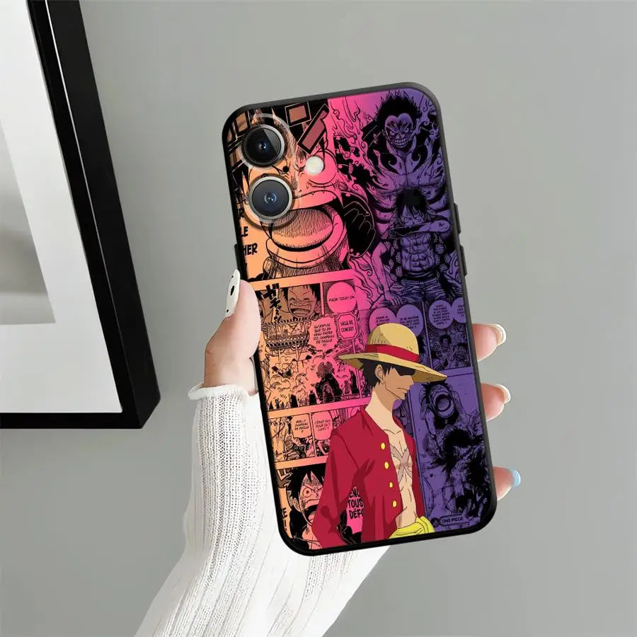 Soft Back Phone Cover Case for iPhone 14 17Air 17 16 Pro Max 15 Plus X XS XR 7 8 13 Mini 11 12 SE Anime Character Cool