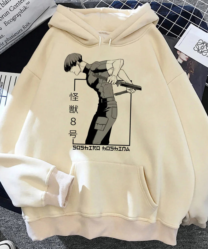 Kaiju No. 8 Hoodie – Y2K Anime Streetwear Pullover