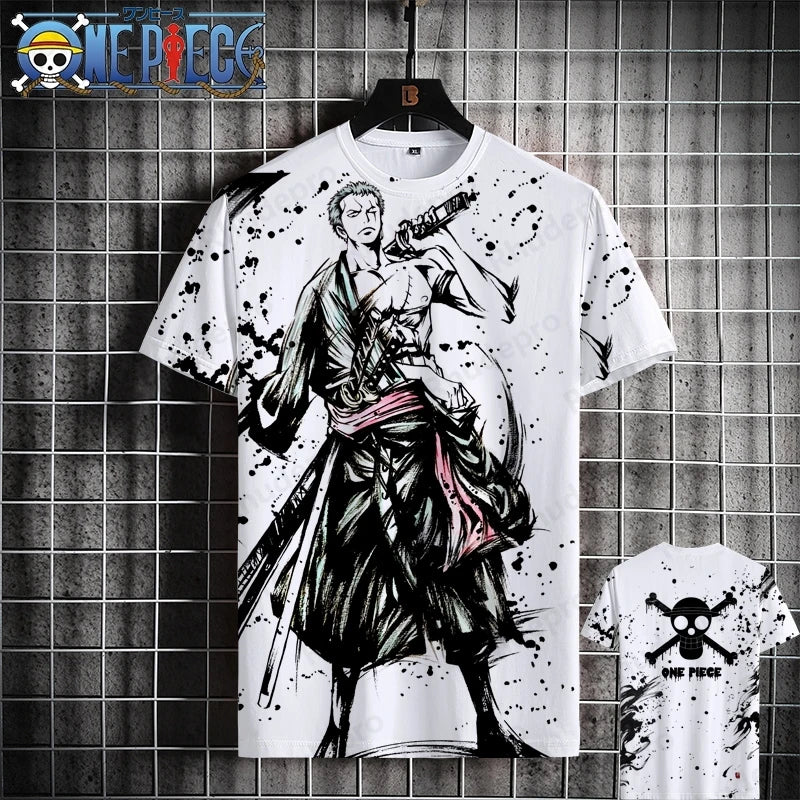 Luffy One Piece 3D Printed T-Shirt – Unisex Summer Anime Tee