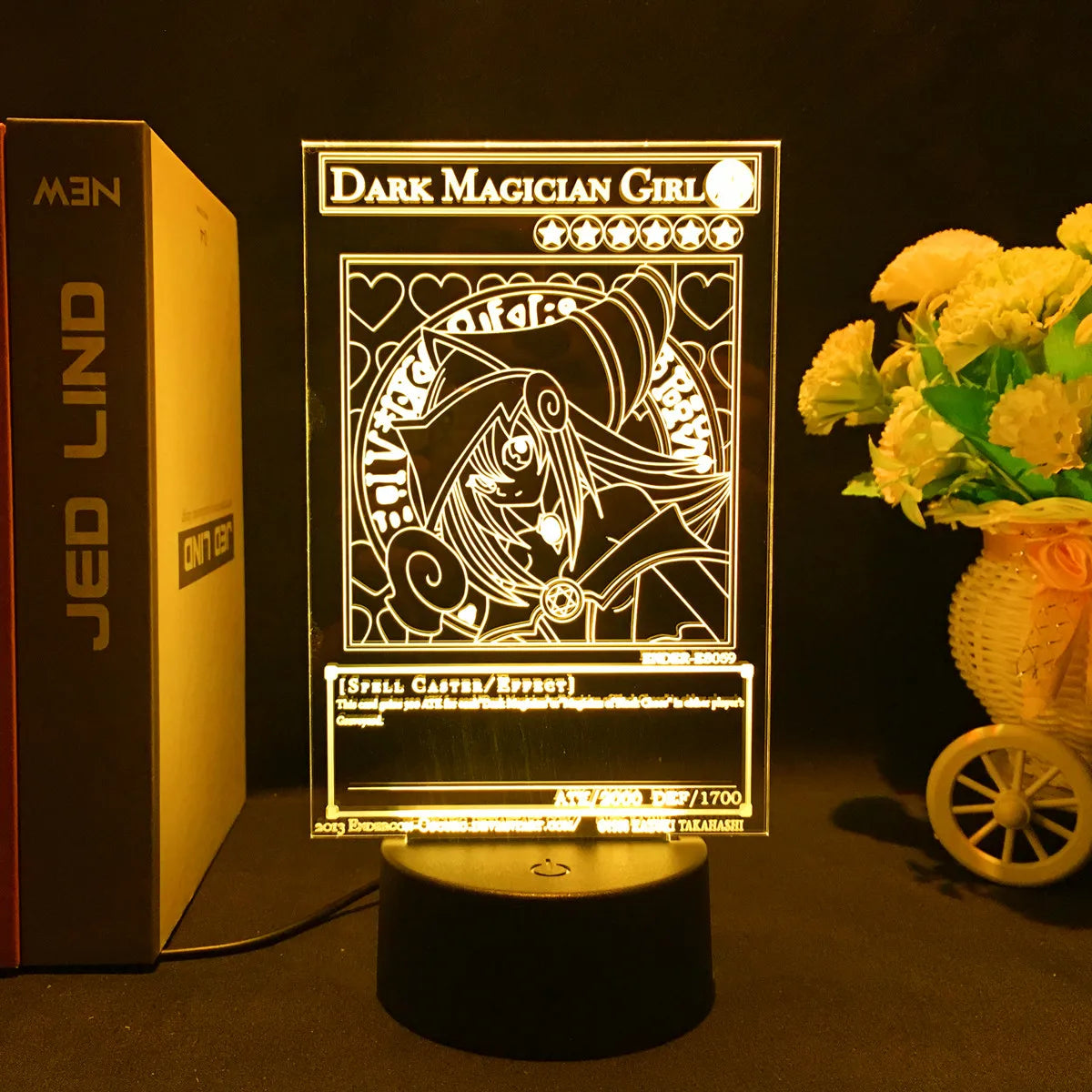 Anime Action Figure Led Night Light Manga Yu Gi Oh Dark Magician Girl for Kid Bedroom Decor Lamp Kawaii Room Decor Light