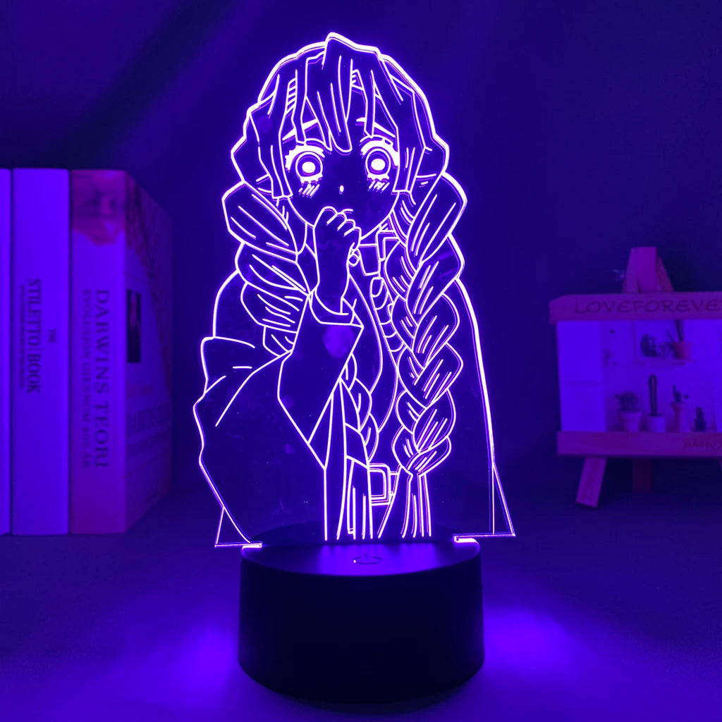 Manga 3d Light Kimetsu No Yaiba for Bedroom Decor Night Light Birthday Gift Table Lamp Anime Demon Slayer Mitsuri Kanroji Figure