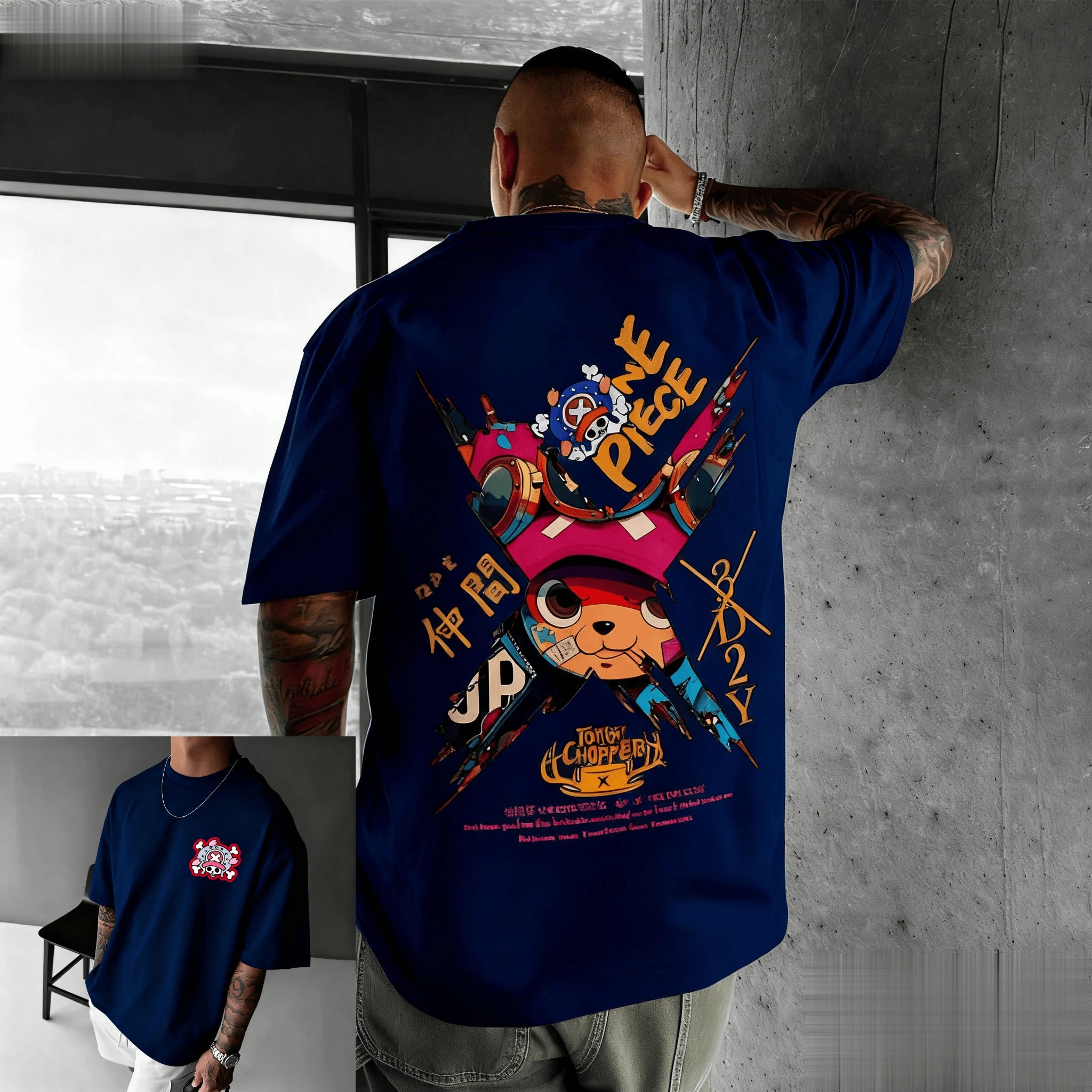 New One Piece Chopper Anime T Shirt Men Women Cotton Short Sleeve Tee Summer Cartoon Graphic Streetwear Casual Top Oversized Y2k