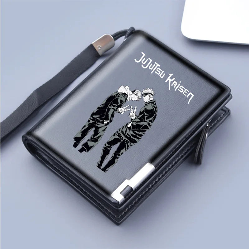 Jujutsu Kaisen Wallet Anime Coin Purse Men Credit Card Holder Boy Student Fashion Short Trifold Money Key Storage Pouch