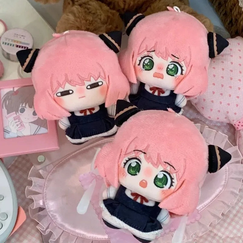 10cm Anime Spy X Family Anya Forger Cute Cotton Doll Fan Made Plush Toy Stuffed Doll Birthday Gift for Fans Decorative Supplies