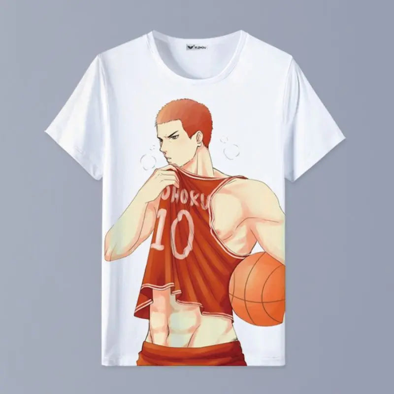 Slam Dunk T-shirt Sakuragi Hanamichi Akagi Haruko Rukawa Kaede Mitsui Hisashi Ryota anime basketball short-sleeved clothes gift