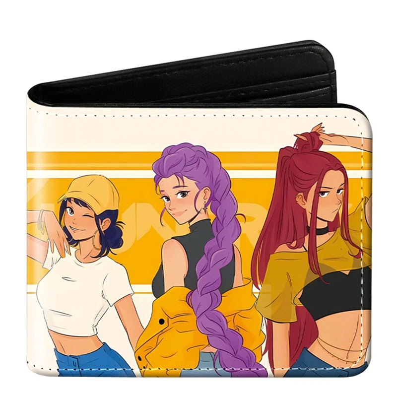 Devil Hunter Pu Anime Print Short Mini Wallet Rumi Mira Zoey Saja Boys Figure Change Storage Bag Birthday Gift
