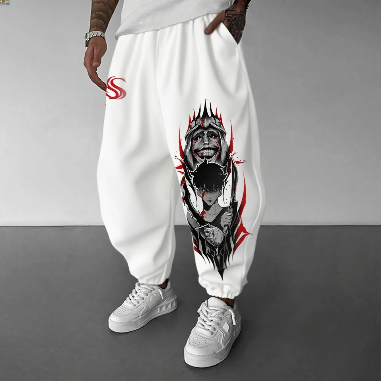 Solo Leveling Men's Pants Anime Graphic Print Casual Loose Fit Streetwear Jogger Sweatpants Hip Hop Trousers Spring Autumn Y2k