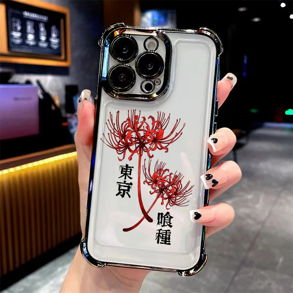Anime Tokyo Ghoul Kaneki Ken Clear Case for iPhone 17 Air 16 E 15 14 Plus 13 12 Mini 11 Pro Max Acrylic Silicone Cover