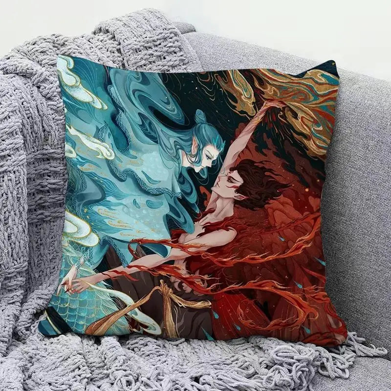 Ne Zha anime peripherals pillows cute personality creative fashion living room sofa bedroom cushions holiday gift